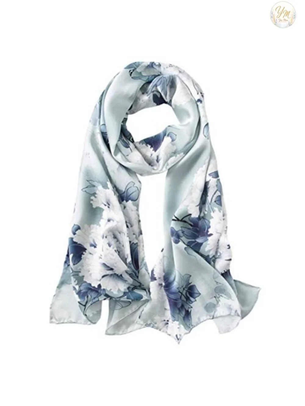 100% Mulberry Silk Long Oblong Scarf - Women's Large Shawl Wrap